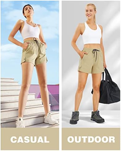 AFITNE Женски 4 Туристически Шорти бързо съхнещи Леки Външни къси Панталони За Пътуване Спортни къси Панталони