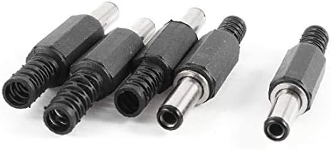 X-DREE 5 бр. Конектор за свързване на кабел за постоянен ток 5.5 mm x 2,5 mm x 14 mm (5 бр. Конектор за свързване на кабел за постоянен ток 5.5 mm x 2,5 mm x 14 мм