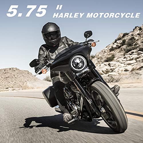 5-3/4 5,75 Инчов Мотоциклетът Led Фар Кръгла, с Halo Angel Eyes Поворотник на Далечни разстояния/Къси Светлини