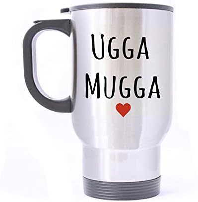 Artsbaba Пътна Чаша Ugga Mugga Чаша От Неръждаема Стомана С Дръжка за Топли Ръце Пътна Чаша За Кафе/Чай/Вода,