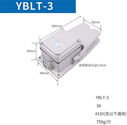 ZTHOME 1 бр. foot switch YBLT-EKW/5A/B с точка на самолечение YBLT-3/4 вземе подножието на педала за металообработващи
