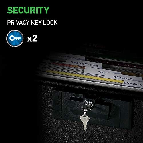 Огнеупорна сейф SentrySafe с ключалка за ключове, сейф-в сандъка с дръжка за носене на ценни неща и бижута,