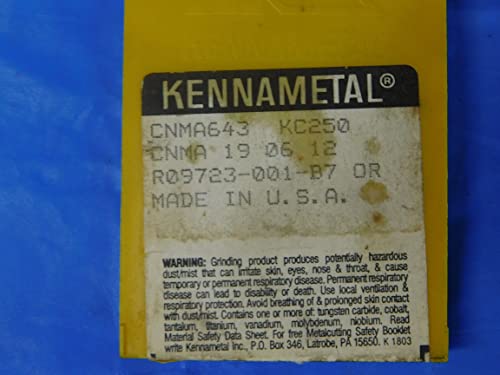 2 Нови 2 употребявани карбид плоча на KENNAMETAL & Others CNMA643 CNMA-643 KC250 - MS6164AW2