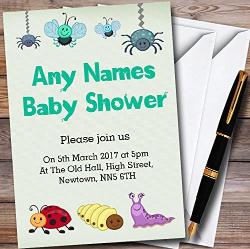 Пощенска картичка Zoo Сладко Bugs Персонални Покани за участие в Детски душ