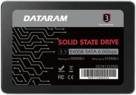 Твърд диск Dataram 240 GB 2,5 SSD, който е Съвместим с BIOSTAR Racing Z270GT4