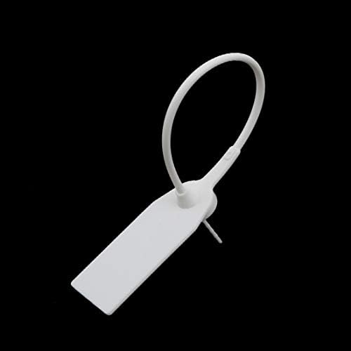 Нов Lon0167 100шт 200 мм Препоръчителна дължина Найлон самостоятелно блокиране на надежден Издател на ефективността на Вратовръзка Кабел Маркер Кабел Тел Светкавица Бя?