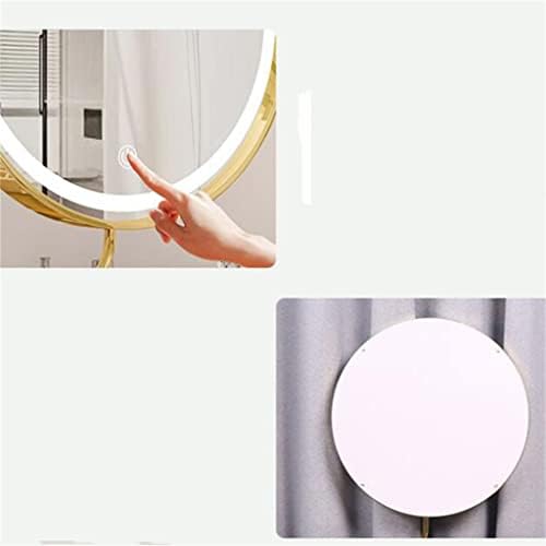 CZDYUF Led Огледало за тоалетка маса Може да се обърне и участък, въртящо се на 360 Градуса, Десктоп Огледало