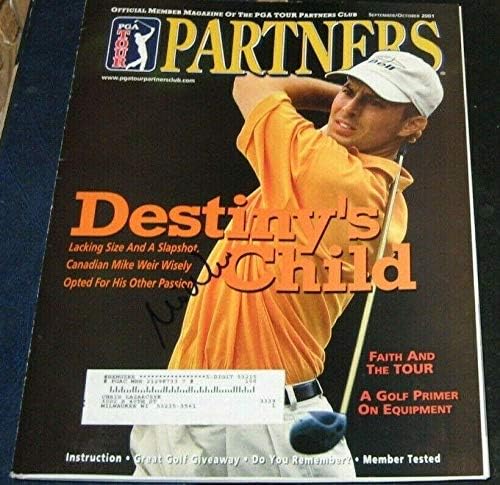 Шампион Майк Уиър Мастърс ПОДПИСА договор С PGA Partners за списание Golf Magazine с АВТОГРАФ - Autographed