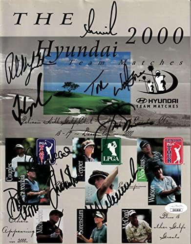 Програма за голф с автограф Микельсона Никлаус Отношение Уотсън Соренстам JSA - Списания по голф с автограф