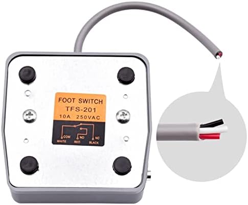 1 бр. SPDT Пластмасов Ключ за производство на електрическа Водоустойчив Foot Switch 220 vac 10A (Цвят: 2 м)