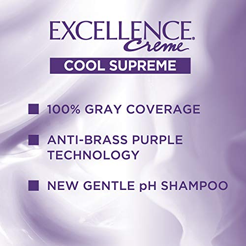L ' Oreal Paris Excellence Устойчив цвят на косата Cool Supreme, Аш боя за коса с 100-процентно покритие седины,