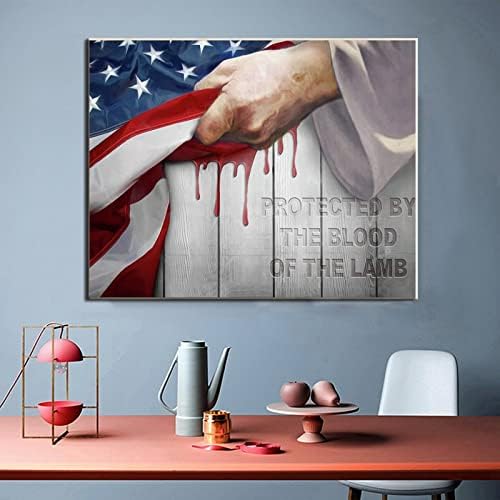 Плакати Защитете историята на кръвта, Плакат с американския Флаг, Плакат, Платно, Стенно Изкуство, за Хол, Спалня,