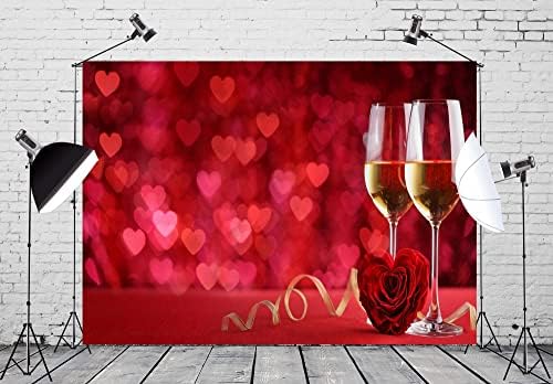 CORFOTO Червен Фон с формата на Сърце Любов Червени Боке Сърцето Купата на Розов Фон Фонове За Свети Валентин