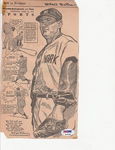 Джони Миз Подписа Ретро Бейзбол списание Ню Йорк Янкис, Изсечен От PSA P19736 - Списания MLB С Автограф