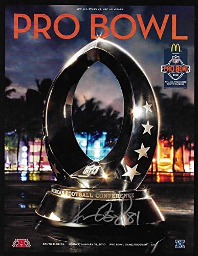 Кассим Osgood Подписа Автограф от Футболната програма NFL Pro Bowl 2010 За Зарядни устройства - Списания NFL