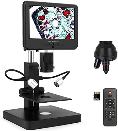 JOYALENS JL246P 3 Обектив 7 LCD дигитален микроскоп 1000 × 12 Mp за Събиране на монети в Реален размер, Биологичен