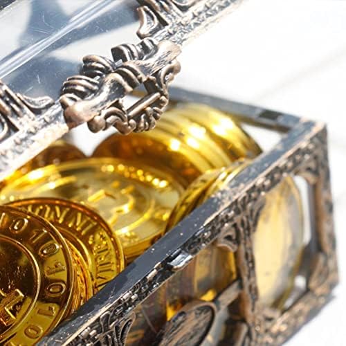 SAWQF Реколта Прозрачна Кутия, За Съхранение на Съкровища Конфетная Финансирани за Бижута Кристален Кутия За Украшения на Притежателя Органайзер Обеци на Ухото