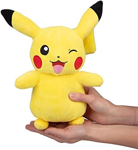 Плюшен играчка Pokémon 12 Пикачу - Подмигивающее Животно - Официално Лицензиран - Подарък за деца