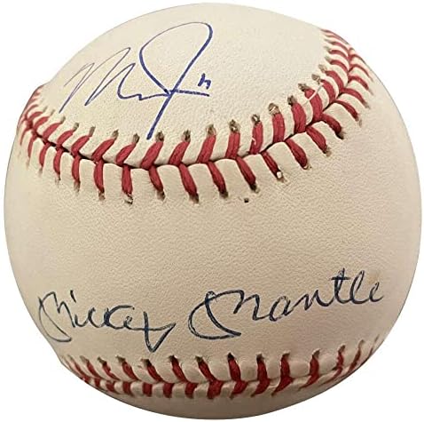 Мики Мэнтл и Майк Пъстърва подписаха Бейзболни топки MLB PSA с Автограф OAL/DNA - Бейзболни топки С автографи