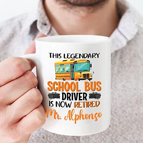 Този Легендарен Шофьор на училищен автобус, Сега пенсионер, Чаши за Кафе За Пътуване, Чаши, Подаръци За Мъже