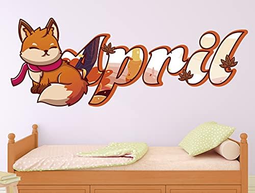 Стикер за стена под формата на животно с лисици ръка, Потребителско Име, Стикер На стената в детската стая със