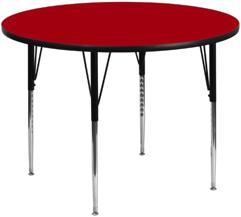 Flash Furniture Wren 60 през Цялата червена маса за занимания с термоламинированным покритие - стандартни регулируеми