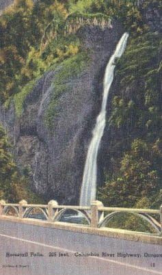 Пощенска картичка с магистрала Колумбия Ривър, щата Орегон