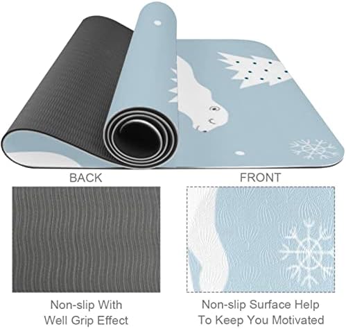 Прогулочный килимче за Йога с Полярния Мечок и Снежинками, Тренировъчен Мъжки килимче За Йога, Нескользящие