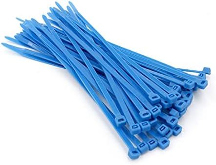 Пластмасови найлонови Кабелни връзки Baomain с цип Самоблокирующиеся 8-инчов сини 2,5 мм 3x200 Опаковка по 100