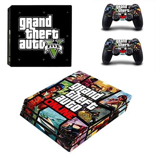 За PS4 ОБИЧАЙНАТА игра Grand GTA Theft And Auto Стикер на кожата PS4 или PS5 За конзолата PlayStation 4 или 5 и контролери Vinyl Стикер DUC-5692