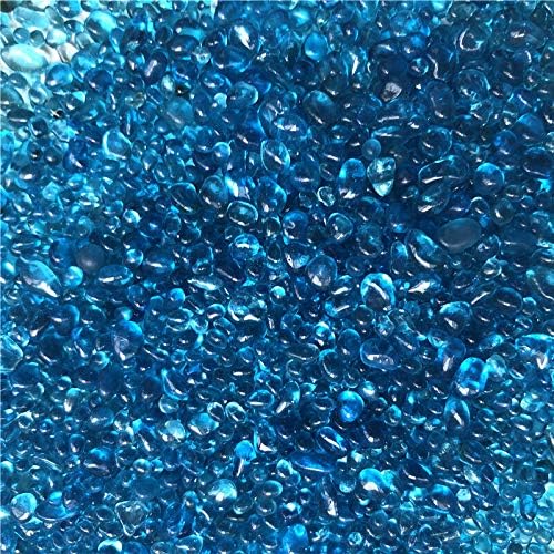 LAAALID XN216 50 г 2-5 мм K5 Морско Синьо Стъкло Чакъл Черешката Камък Рок Полиран Аквариум Проба Кристали за