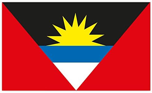 Стикер с флага на Антигуа и Барбуда 5 x 3