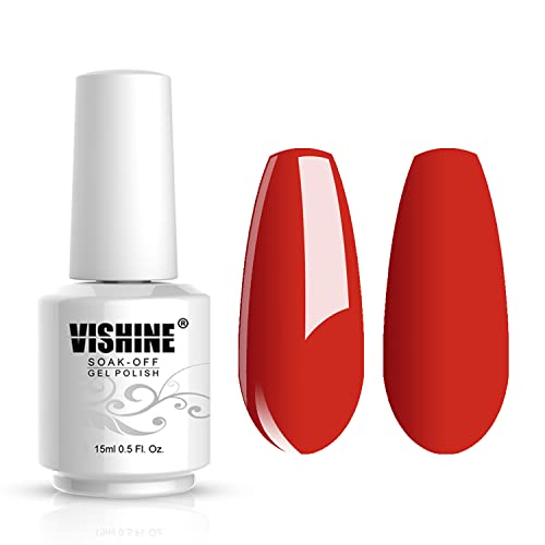 Vishine Впитывающий UV Led Гел-Лак За нокти, Маникюр, Лак и Червен цвят 048