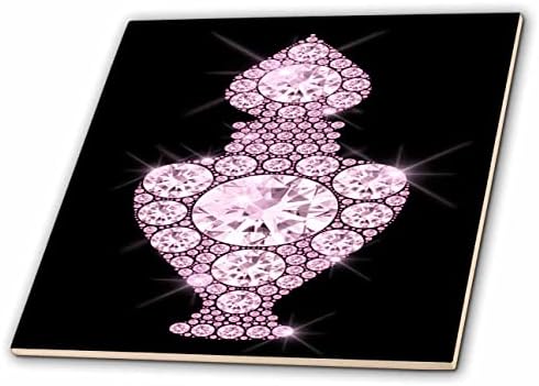 3D-Розово бляскавите изображение на флакона на парфюма Jewels - илюстрация на плитках (ct_357046_1)