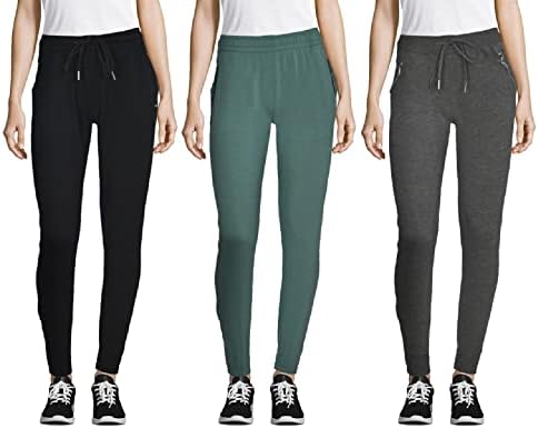 Дамски Спортни Панталони Adrienne Vittadini 3 Опаковки - Спортни Панталони с Джобове с цип - Дамски панталони
