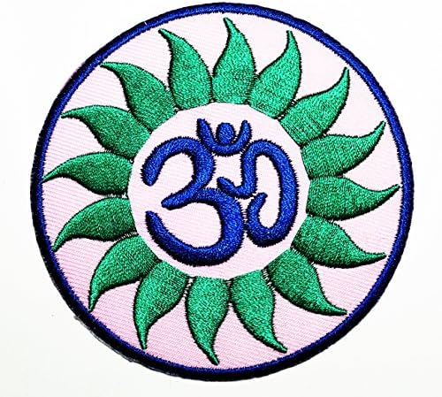 HHO Aum Om Ohm Индуистская Йога, Индийски Лотос, Щастлив Знак, Нашивка с логото на Хипи, Бродирани Ленти Направи