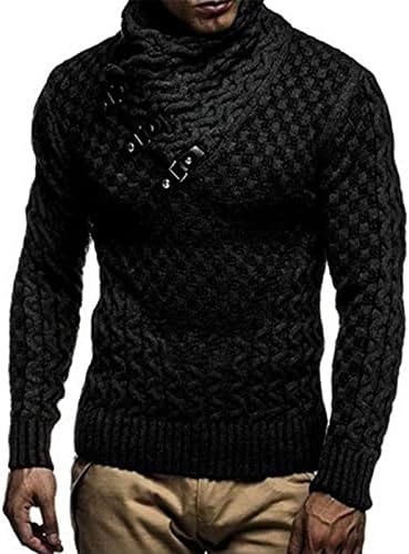 Вязаный Пуловер, Мъжки, Европейски и Американски Мъжки Вязаный Пуловер С качулка, Тънък Пуловер копчета