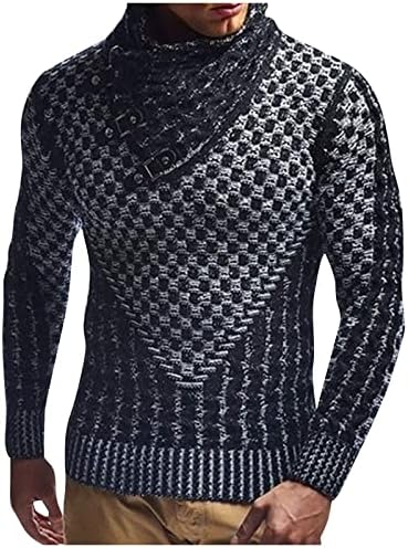 Вязаный Пуловер, Мъжки, Европейски и Американски Мъжки Вязаный Пуловер С качулка, Тънък Пуловер копчета