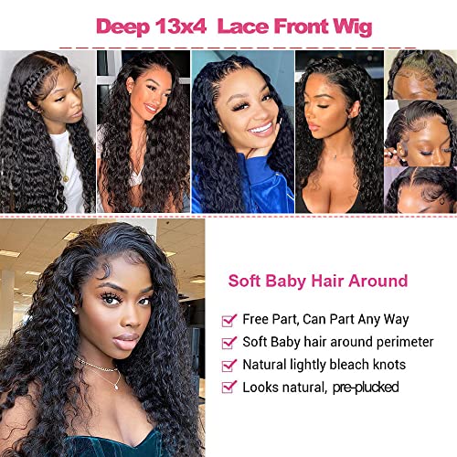 TIANTAI Прозрачни Перуки от Естествена Коса на дантели HD 13x4 за черни жени, Предварително Оскубани от косата