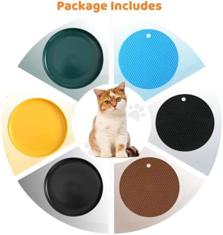 Керамична купа за котешки храна Dorakitten: Купички за влажна храна за котки, Широки чаши за хранене на котки,