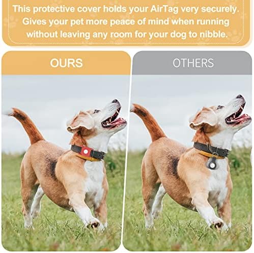 Титуляр яка за кучета с въздушна маркирани [2], Здрав Мек Силиконов нашийник за кучета с въздушна етикет Apple, Дебели, устойчива на счупвания Титуляр за въздушна тагов