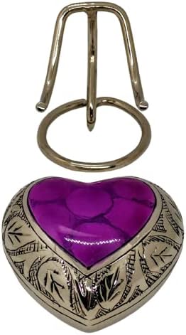 Класическа Урна–Сувенир във формата на сърце Akanksha Arts за Човешкия Пръст - с Кутията и стойката - Приятно