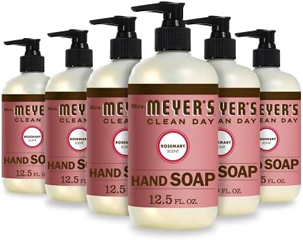 Сапун за ръце Mrs. Meyer's с Етерични масла, Биоразлагаемая формула, розмарин, 12,5 течни унции - Опаковка от