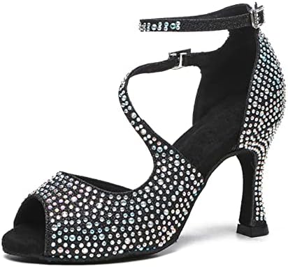 RUYBOZRY/ Дамски Обувки За латино Танци с отворени пръсти, Танцови Обувки за балните танци Салса, YCL522