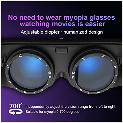 Съвместимост за универсални главата устройства с 256 GB памет, 3D, Android Видео Смарт очила 3DVR 1000-инчов
