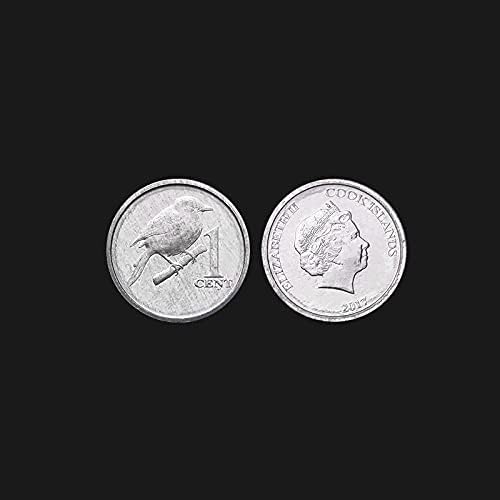 Монета Птица Острови Кук в 1 Цент Версия 2017 Монета P-Нова