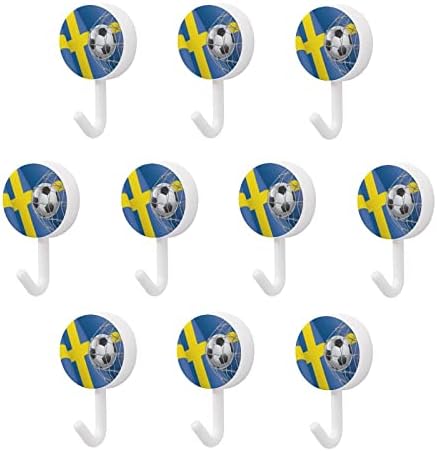 Футбол Порта и Флаг на Швеция Кръгли Пластмасови Куки за Многократна употреба Лепило Куки, Окачени на Стената