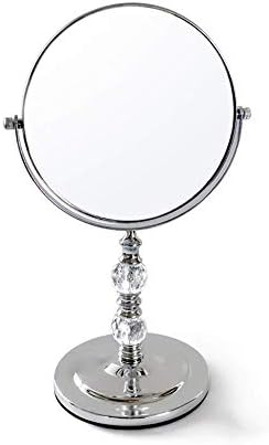 HTLLT Козметично Огледало За грим, Двойно Въртящо се Огледало на 360 градуса /Едностранно /Кръгло Увеличително