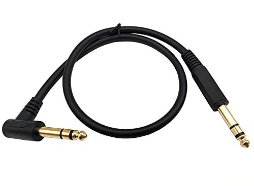 Qaoquda 1/4 Инчов Китара Инструментален кабел, ъгъл на наклона и 90 градуса 6,35 мм жак TRS от щепсела до 1/4