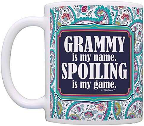 Подарък за баби Грами -това е Името ми, се Поглезят-това е моята Игра, Подарък, Чаена Чаша, Чаена чаша с Пейсли